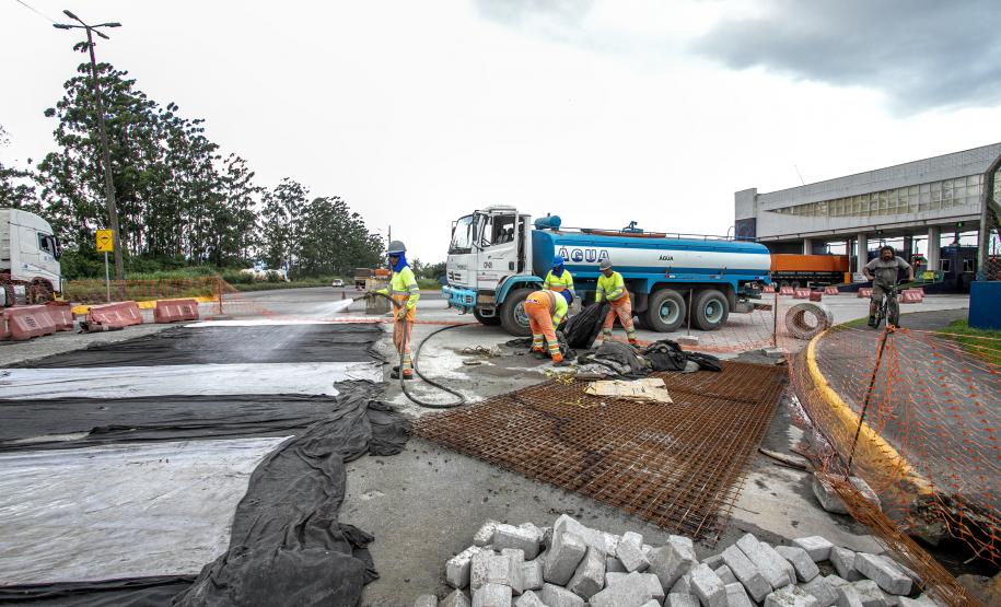 Pátio de Triagem ganha pavimentação de concreto em áreas mais sensíveis