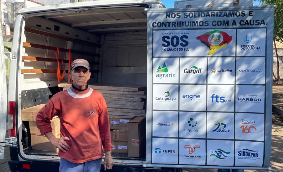 Famílias do Rio Grande Sul recebem mais doações da comunidade portuária paranaense