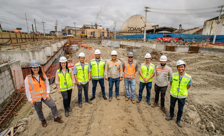 Começam as escavações do poço de recebimento de cargas do Moegão