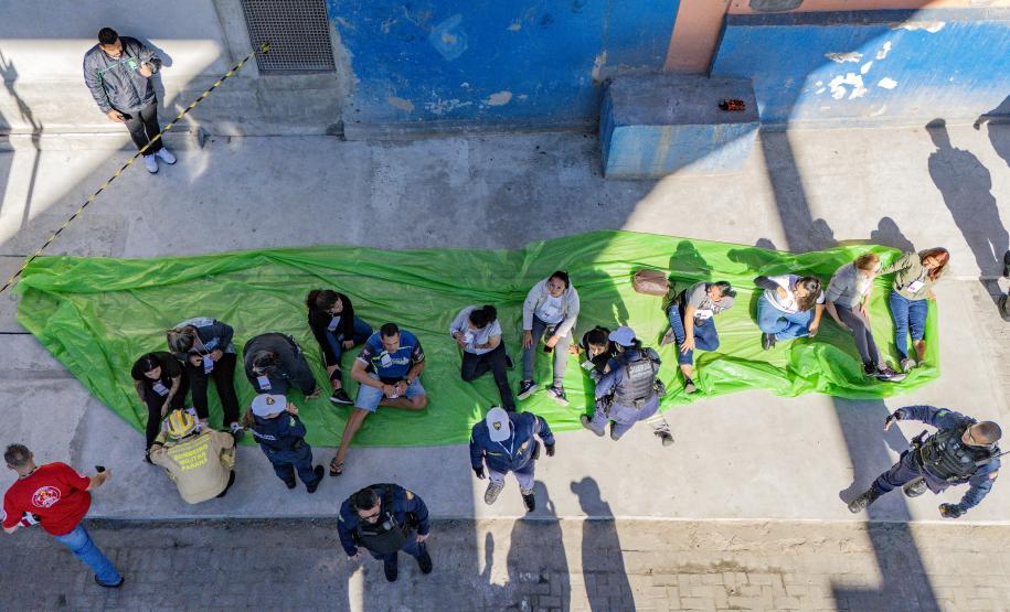 Acidente simulado envolvendo trem e veículos mostra união da comunidade portuária de Paranaguá