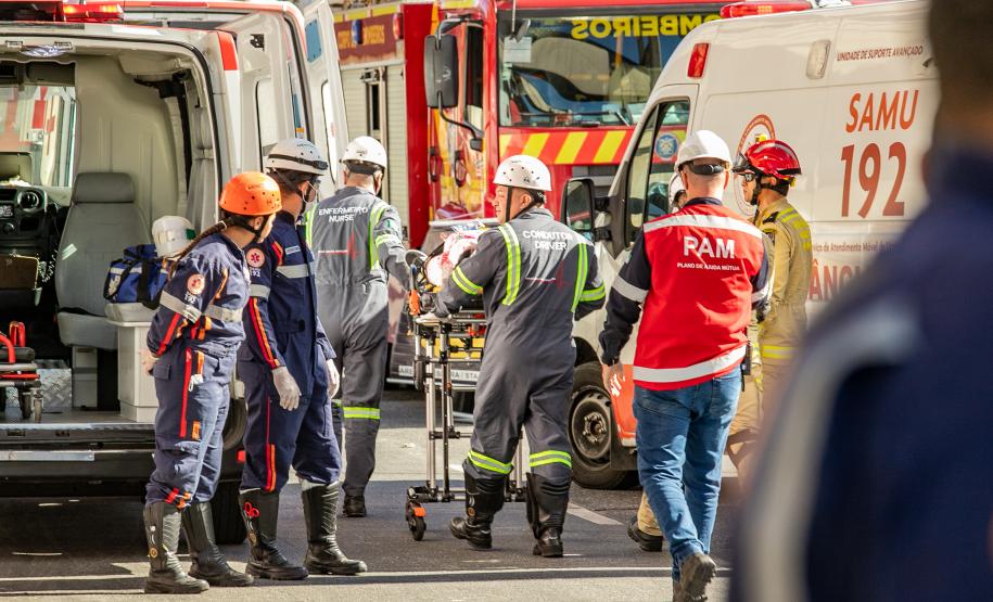 Acidente simulado envolvendo trem e veículos mostra união da comunidade portuária de Paranaguá