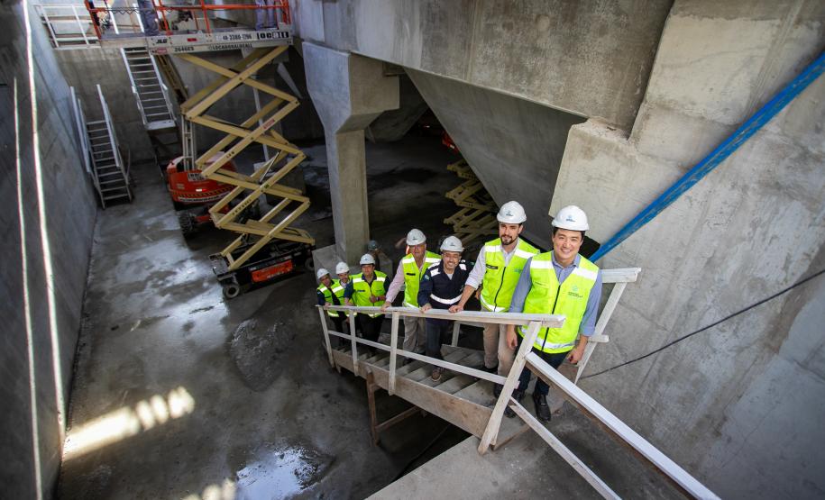 Diretores da Portos do Paraná realizam visita técnica ao Moegão