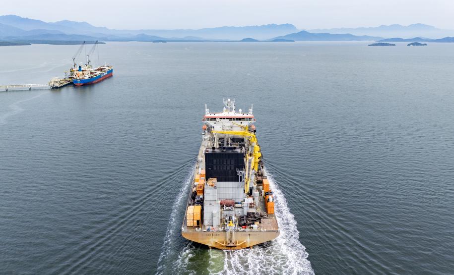 Portos do Paraná promove dragagem de manutenção do Canal de Antonina