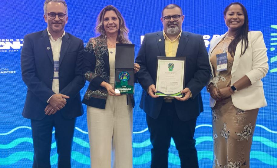 Portos do Paraná recebe Selo Impulso Verde e consolida liderança ambiental no setor portuário