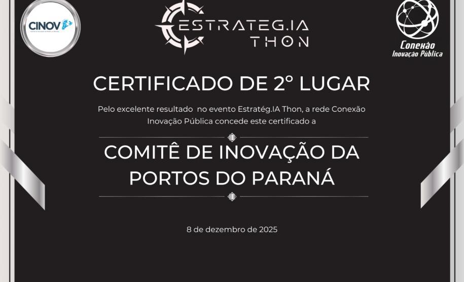 Estratégia de IA da Portos do Paraná é destaque nacional em prêmio de inovação