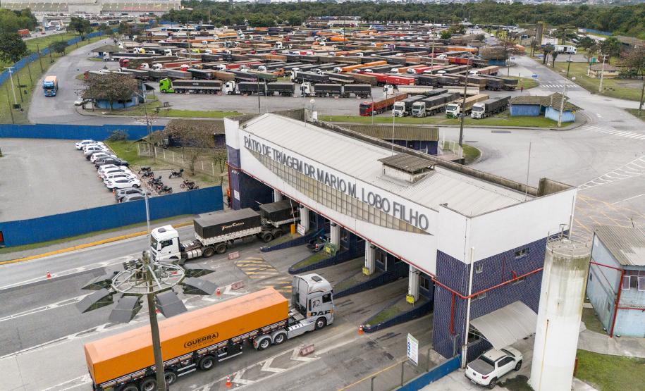 Pátio de Triagem do Porto de Paranaguá recebe mais de meio milhão de caminhões em 2025