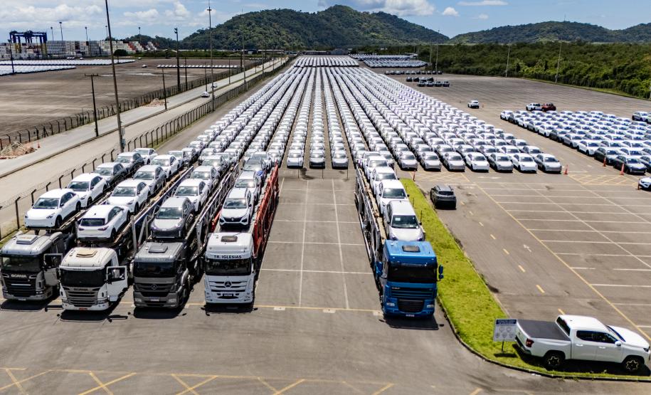 Porto de Paranaguá registra alta de 100% na movimentação de veículos em março