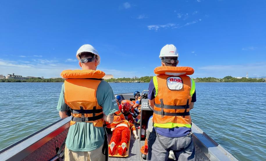 Simulado testa protocolo de “homem ao mar” no Porto de Paranaguá