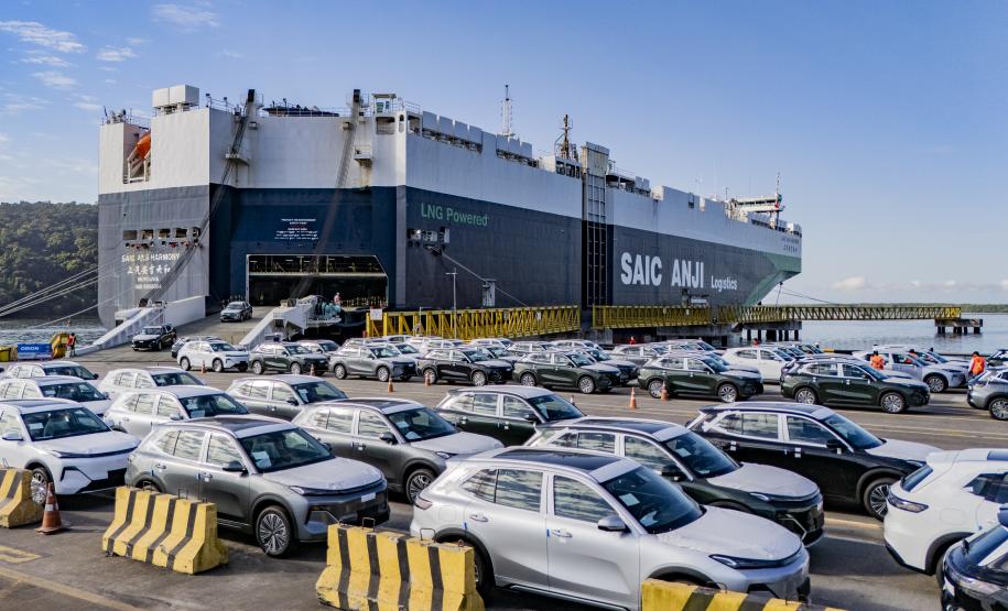 Porto de Paranaguá recebe mais de 5 mil carros em uma única operação