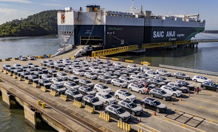 Porto de Paranaguá recebe mais de 5 mil carros em uma única operação