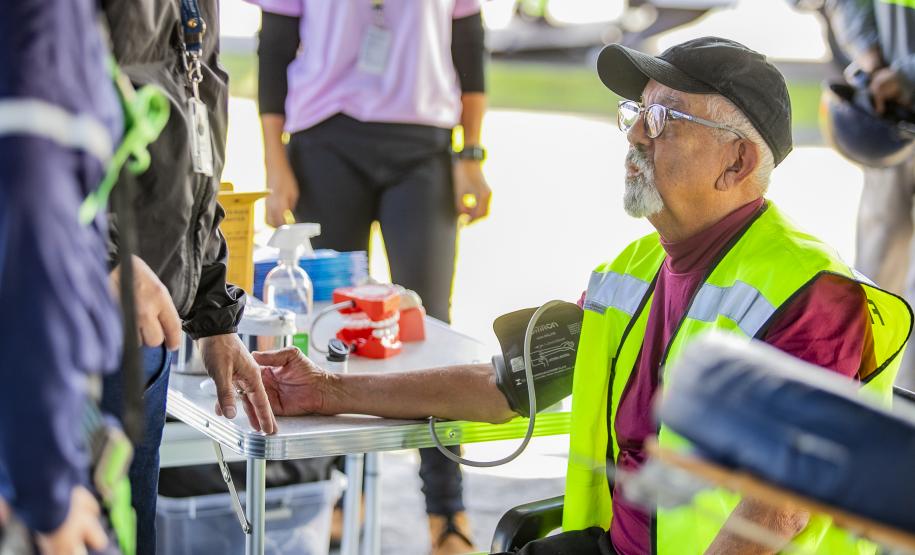 Maio Amarelo alerta caminhoneiros no Pátio de Triagem