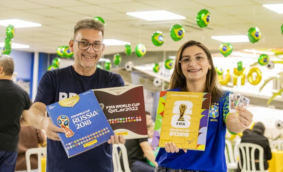 Evento foi marcado pela troca de figurinhas, interação e celebrar a paixão pelo futebol