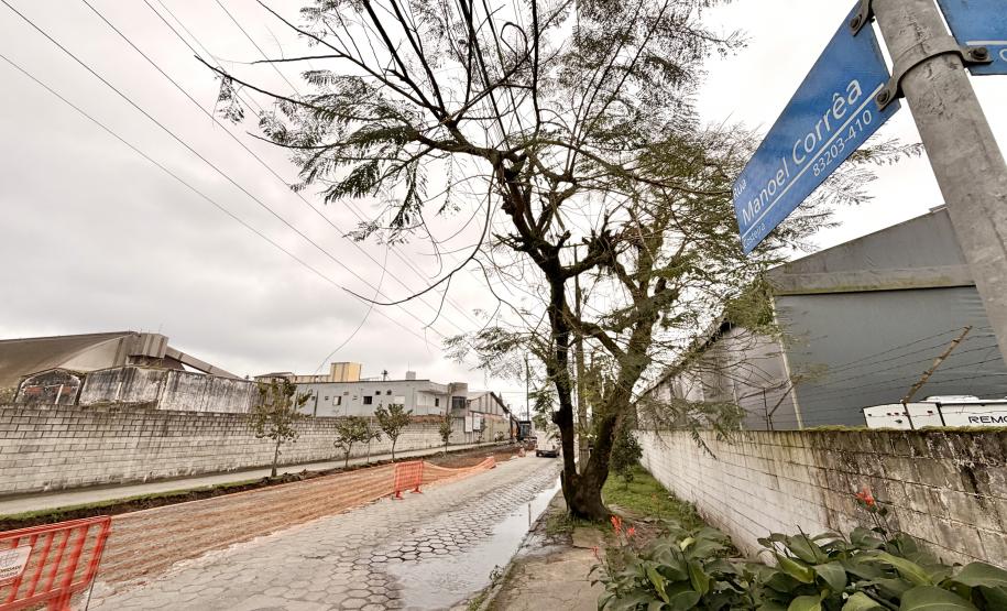 Obras avançam na rua Manoel Corrêa