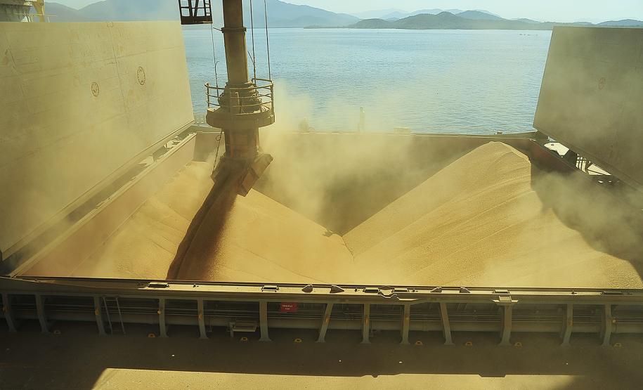 Porto de Paranaguá embarca volume histórico de soja