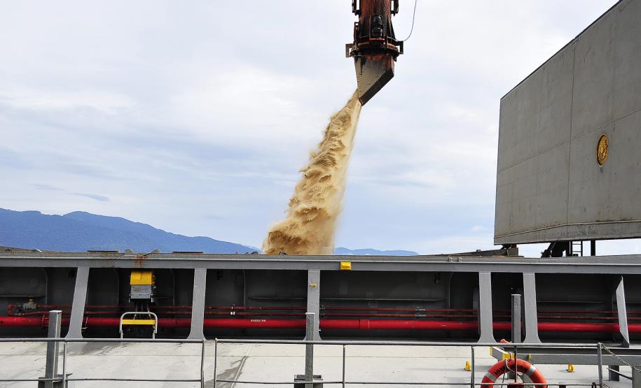 Porto de Paranaguá fecha o mês de agosto com recorde histórico no carregamento de grãos