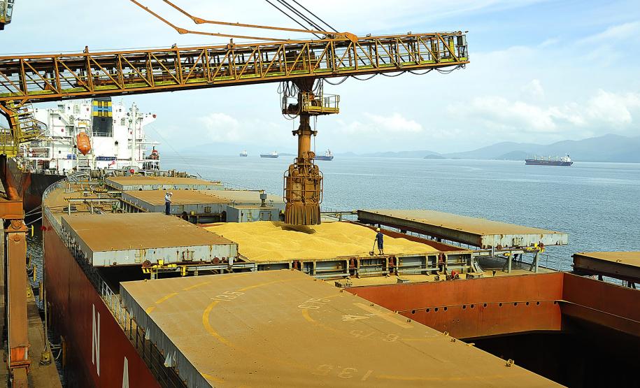 Porto de Paranaguá fecha o mês de agosto com recorde histórico no carregamento de grãos