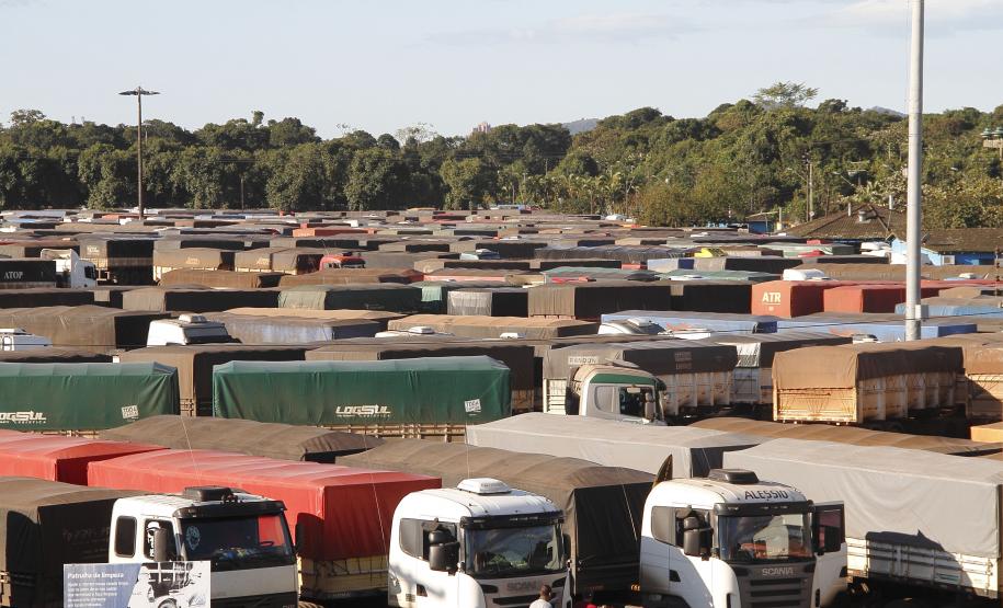 Pátio de Triagem do Porto de Paranaguá recebeu mais de 110 mil caminhões no primeiro trimestre do ano