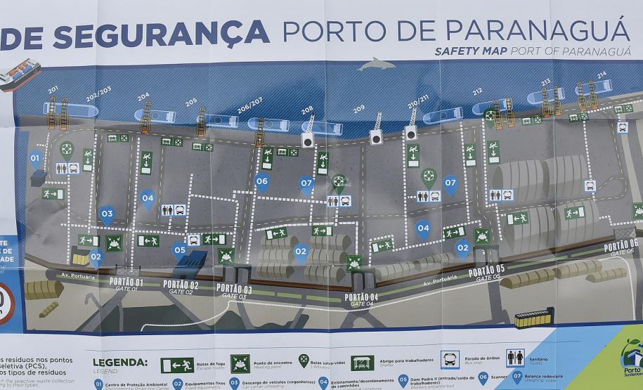 Mapa reúne informações de segurança para trabalhadores do Porto de Paranaguá