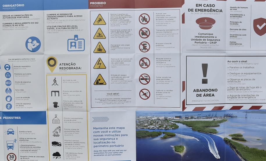 Mapa reúne informações de segurança para trabalhadores do Porto de Paranaguá