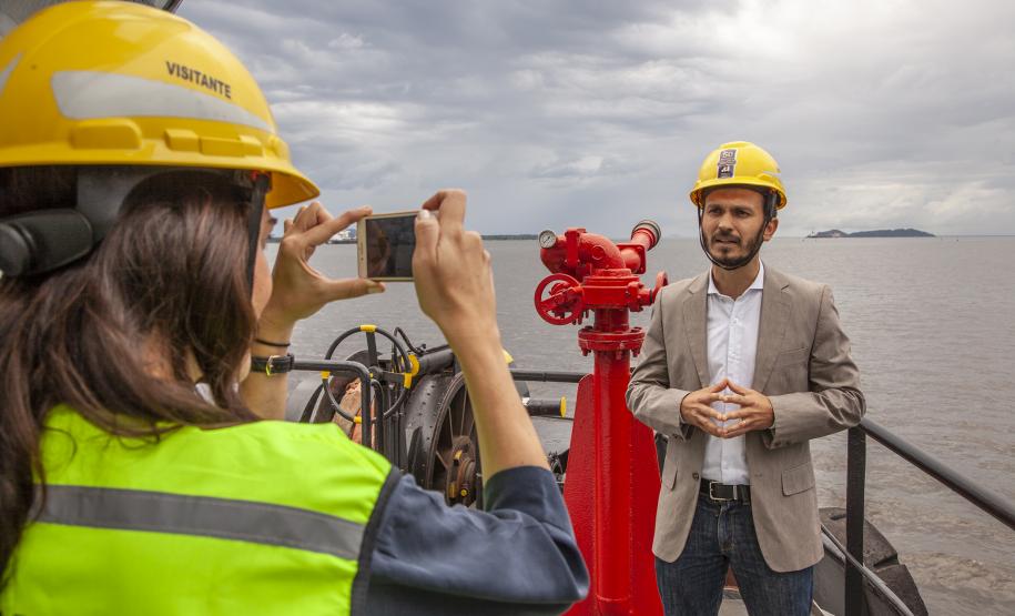 Secretário Nacional dos Portos, em visita recente ao porto
