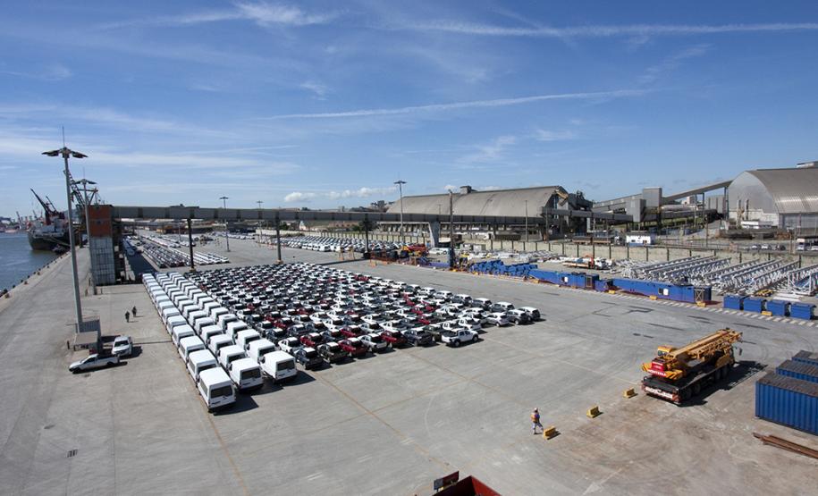 No cais, área onde será instalado o futuro terminal para operação de celulose no Porto de Paranaguá.