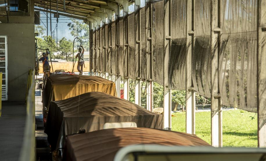 Empresa pública Portos do Paraná consegue dar conta do alto fluxo de caminhões, com segurança e tranquilidade. Sistema opera integrada tanto no recebimento dos veículos quanto nos terminais para descarga.