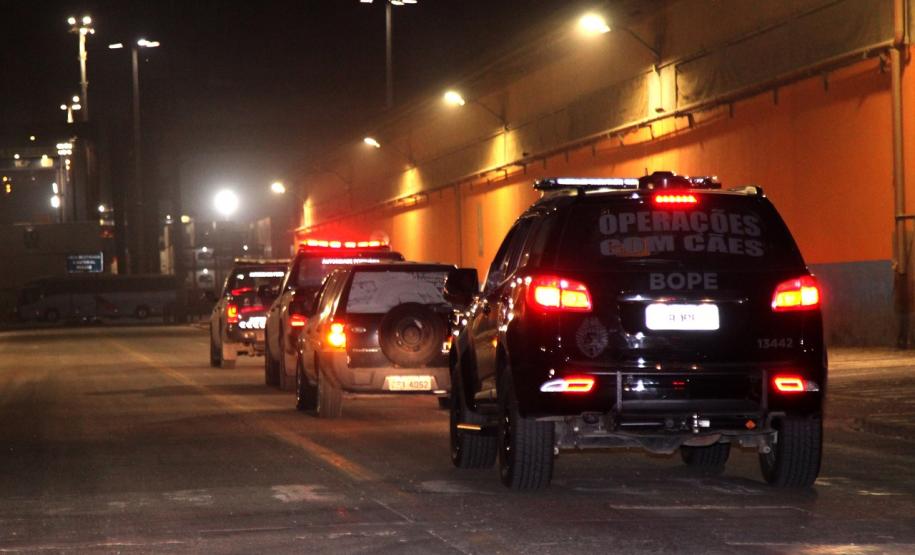 Um grupo formado por integrantes da Guarda Portuária, militares e agentes federais, junto de cães farejadores, vistoriaram cerca de 109 veículos que saíram com destino à África.