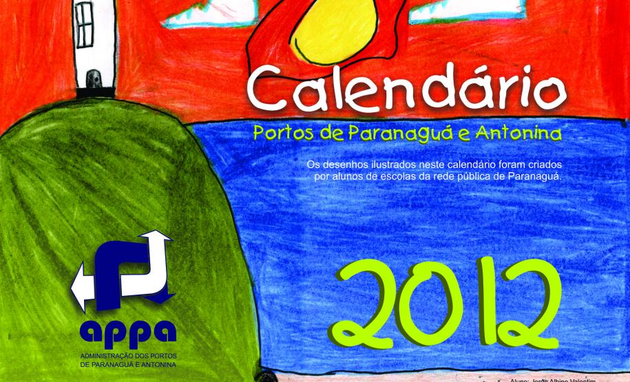 Desenhos feitos por crianças das ilhas ilustram calendário 2012 dos Portos do Paraná A relação do porto e o meio ambiente pelo olhar das crianças. Esta foi a atividade proposta pela Administração dos Portos de Paranaguá e Antonina às crianças das escolas das ilhas e comunidades ao longo do Canal da Galheta. Estudantes da rede municipal do primeiro ao quarto ano foram convidados a desenhar como eles enxergavam o porto e a natureza em que vivem. Na foto, o desenho que ilustra a capa do calendário.