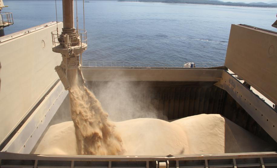 Portos do Paraná fecham outubro com alta de 8% na movimentação de cargas Considerando as exportações, de janeiro a outubro, os portos do Paraná exportaram quase 25 milhões de toneladas de cargas. No ano passado, esse total era de pouco mais de 22 milhões de toneladas. Em volume, os destaques na exportação foram os granéis sólidos. De trigo, milho, soja, açúcar e farelo, foram mais de 19 milhões de toneladas que deixaram o país pelos portos paranaenses em 2012. Em 2011, a exportação desses produtos não passou dos 17 milhões de toneladas.