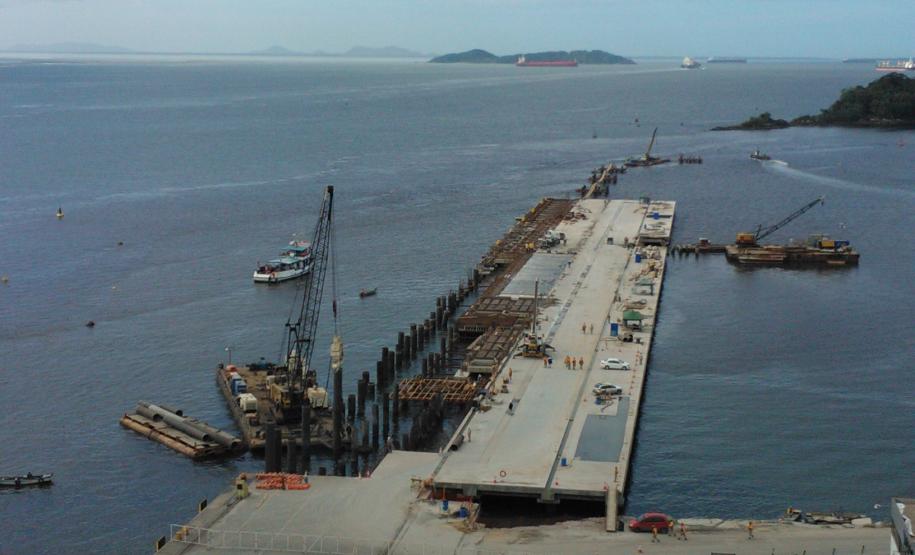 Investimentos privados na ordem de R$ 365 milhões foram realizados para a construção do novo berço e compra de equipamentos. Obra aumentará a capacidade do terminal e permitirá a atracação de navios de maior porte