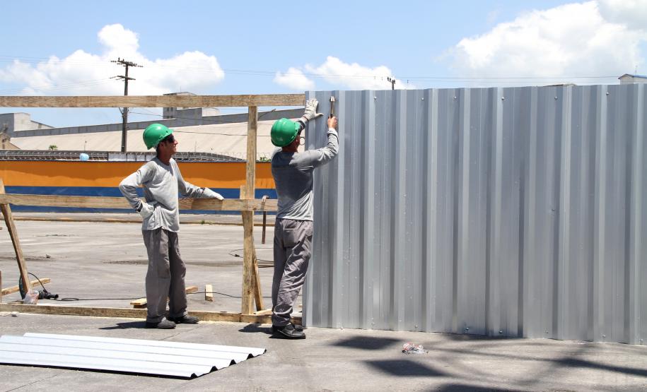 O novo prédio para os setores de segurança da Administração dos Portos de Paranaguá e Antonina (Appa) começou a ser construído nesta segunda-feira (27)