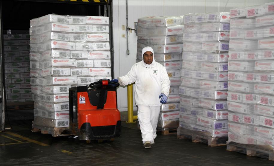 O volume de carne exportada pelo Porto de Paranaguá está maior. No primeiro semestre deste ano, foram 684 mil toneladas exportadas, 23% a mais que o exportado no mesmo período do ano passado.