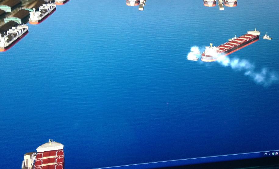 Teste comprova viabilidade do novo projeto de pier em “F” do Porto de Paranaguá Teste comprova viabilidade do novo projeto de pier em “F” do Porto de Paranaguá