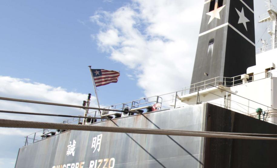 Bandeira liberiana é a segunda mais frequente no Porto de Paranaguá