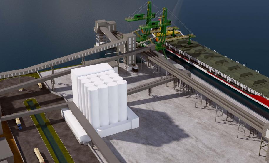 Maquete com os berços depois das obras